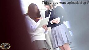 Japanese amateur Asian in skirt upskirt masturbation