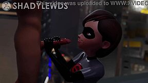 Watch Helen Parr in her best outfit as she gives a handjob on the rooftop