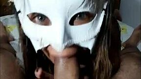 Young amateur girl gives a great blowjob and gets her tight ass pounded