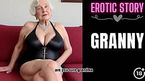 Audio only: Old and young mix in taboo grandmother porn