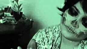 A compilation of spooky premature ejaculations with flashing lights and comic relief
