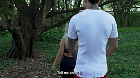 Naty Delgado's steamy encounter with bodybuilder Danner Mendez in the park