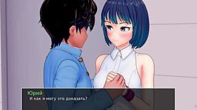 Beautiful Japanese teacher gives a very special lesson