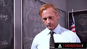 Naughty college girl Melody Marks gets her teachers hard cock