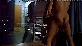 Hot Latina's balcony action leads to a steamy creampie