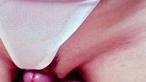 College girl with pigtails seduces boss and gives blowjob
