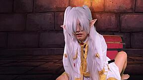 Cosplay whore, Elfa's sexy dress and cowgirl riding skills