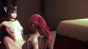 Miksi Kana kissa himoitsee sitä kovaa seksiä japanilaisessa hentai-pelissä? Siemensyöksy suipelin jälkeen cosplayssa