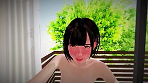 Szexaloid barátnők vad padlós hemperegés 3D hentai 4K-ban