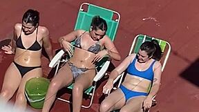 Voyeur Thrill: Argentinian Neighbors' Sultry Terrace Sunbathing Ignites Desire Part 2