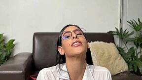 secretary slut alicia trece stuffs dildo in ass for the job win