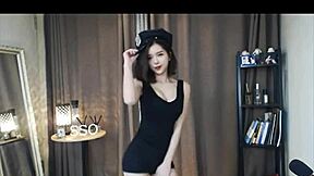 Yi Su Wan Seduces In Tight Uniform Hot Dance Tease Asian Korean Beauty Shakes!
