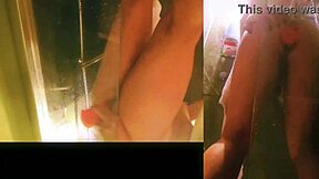 trans cutie showers with dildo in steamy crossdress play