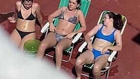 Voyeur Thrill: Argentinian Neighbors' Sultry Terrace Sunbathing Ignites Desire Part 2