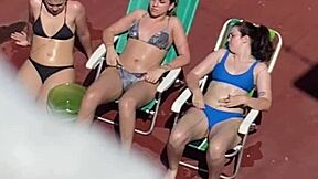 Voyeur Thrill: Argentinian Neighbors' Sultry Terrace Sunbathing Ignites Desire Part 2