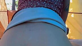 real amateur couple camps out for anal creampie in tent amid nature's wild fuckfest