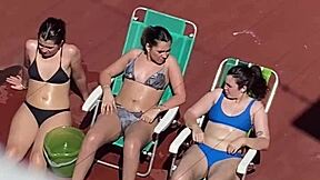 Voyeur Thrill: Argentinian Neighbors' Sultry Terrace Sunbathing Ignites Desire Part 2