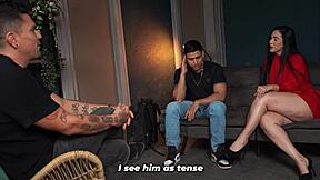 professor's sexy colombian wife with saggy natural tits shakes huge ass in hardcore threesome roleplay