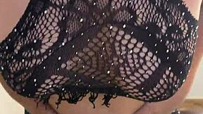 Latina In Lingerie Dances Seductively In See-Through Dress