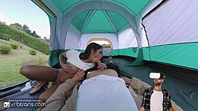 Brazilian Trans Teen Bareback Fucks on Camping Trip