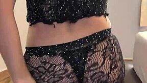 Latina In Lingerie Dances Seductively In See-Through Dress