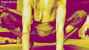 ginger milf bounces saggy tits with moist bottle tease