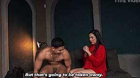 professor's sexy colombian wife with saggy natural tits shakes huge ass in hardcore threesome roleplay