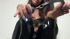 yo femdom Katy's showing off her toys, you ready for total domination?