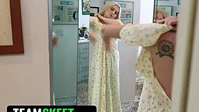 naughty babysitter fingers boss's wife wet pussy craving cock