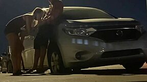 Pregnant Slut Bent Over for Public Anal Pounding and Cumshot