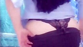 Mexican secretary strips uniform bares big ass and tits