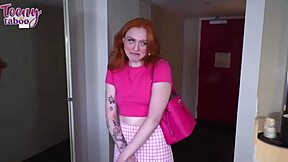 Babysitter Strawberry Fields bends over for Seth Brogan's creampie pounding