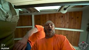 Double penetration bareback in juicy blonde milf pussy now!