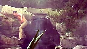 blonde college coed gets fucked doggystyle by boyfriend outdoors before cum on her natural tits