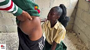 Uniformed Student Begs Classmate's Monster Cock to Creampie Her Dripping Pussy!