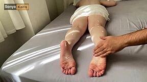 horny stepmom fucked hard post massage outdoor