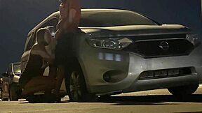 Pregnant Slut Bent Over for Public Anal Pounding and Cumshot