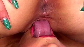 two juicy big tit latinas yenifer chacon and amanda rabbit bend over for double blowjob cowgirl riding and rough threesome pussy licking.