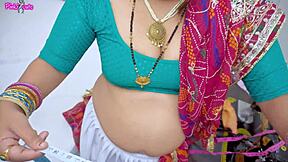 indian bahu measures sasur's cock then hairy pussy gets wrecked hard
