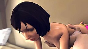 GIANTESS VORE unbirths tiny prey into ANAL VORE fetish cartoon insertion tall huge domination