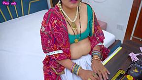 indian bahu measures sasur's cock then hairy pussy gets wrecked hard