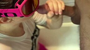 bathroom dickflash shower rough cumshot facial part two