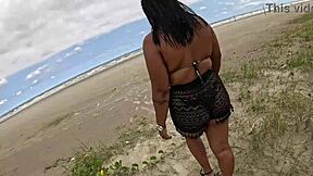 Nicoly Safada Seduces Fireman on Beach for Wild Outdoor Ride