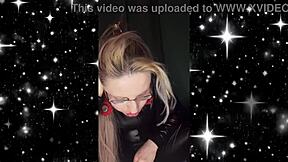 sissy jerk off to lipstick glasses bimbo crying tears mascara femdom instructions total obedience crossdressing fantasy