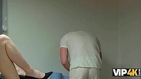 Doctor gropes my tits then fixes my aching pussy in hospital