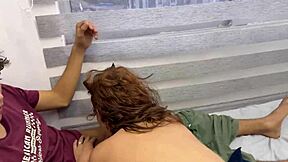 Busty Stepmom Catches Horny Stepson Stroking! She Shows Him True Ecstasy Now