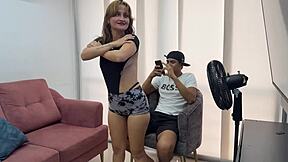 Hey daddy 😍 my hot colombian milf stepmom needs aerobics help but we fuck hard in missionary!