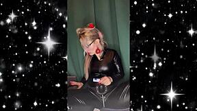 sissy jerk off to lipstick glasses bimbo crying tears mascara femdom instructions total obedience crossdressing fantasy