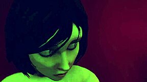 GIANTESS VORE unbirths tiny prey into ANAL VORE fetish cartoon insertion tall huge domination