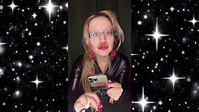 sissy jerk off to lipstick glasses bimbo crying tears mascara femdom instructions total obedience crossdressing fantasy